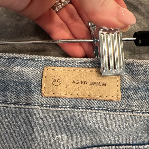 EUC AGED Denim Size 8 Mari Crop High Rise Slim Straight Women's Light Blue Jeans - Picture 9 of 12